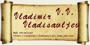 Vladimir Vladisavljev vizit kartica